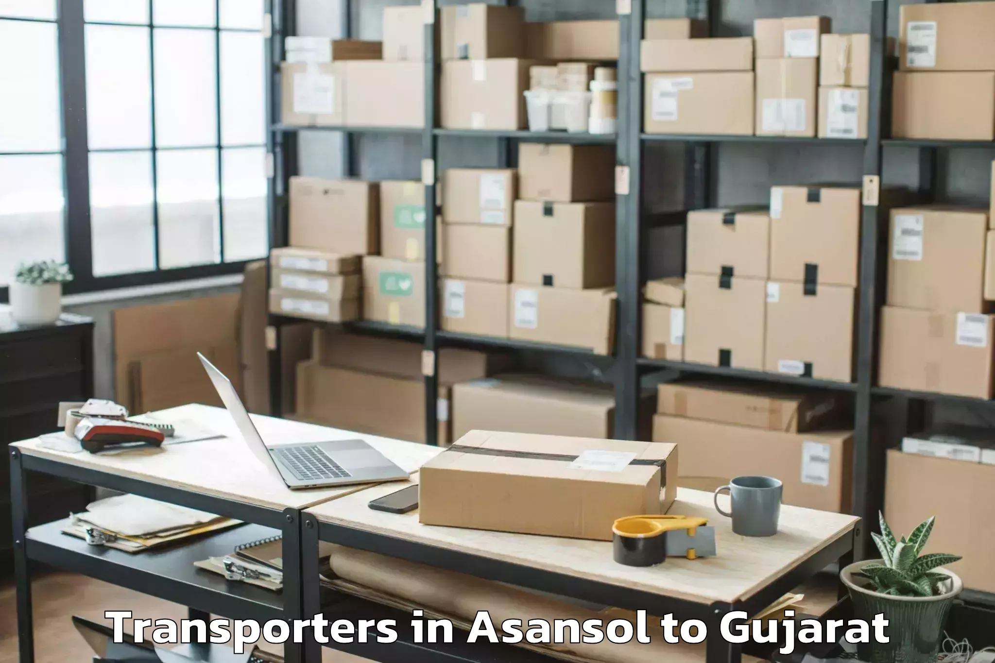 Book Asansol to Dhuwaran Transporters Online